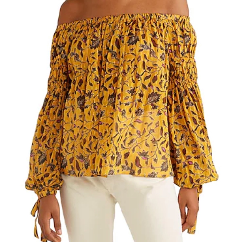 Ulla Johnson Yellow Floral Top